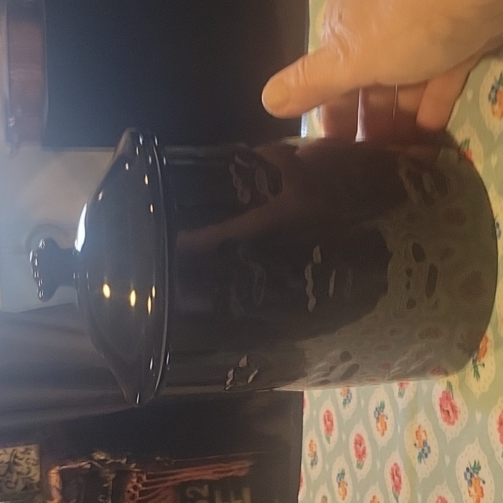 Dog Treat Jar, NWT, Paw Print, Hi-Gloss Black